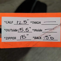 Pr Closed Fleece Boots, velcro *gc, dirty, rubs, clumpy, hairy, scrapes, peeled edges
