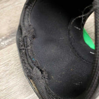 No Turn Bell Boots, velcro *fair, rubs, thread, torn/curled inner edges, dirt, stains, threads, faded
