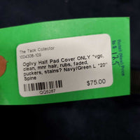 Half Pad Cover ONLY *vgc, clean, mnr hair, rubs, faded, puckers, stains?
