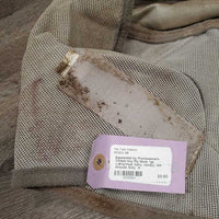 Hvy Fly Mask *gc, v.dirty/mud, hairy, clumpy, mnr threads