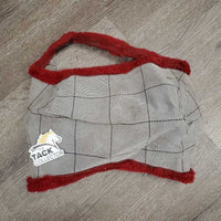 Hvy Fly Mask *fair, torn & frayed edge, mnr dirt, frayed end, grassy velcro