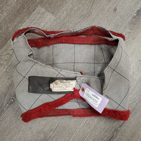 Hvy Fly Mask *fair, torn & frayed edge, mnr dirt, frayed end, grassy velcro
