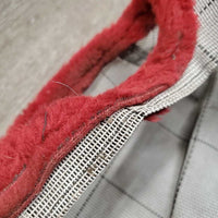Hvy Fly Mask *fair, torn & frayed edge, mnr dirt, frayed end, grassy velcro
