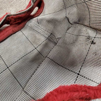 Hvy Fly Mask *fair, torn & frayed edge, mnr dirt, frayed end, grassy velcro
