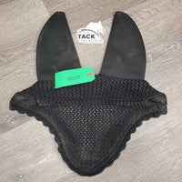 Soundproof Crochet Fly Veil Ear Bonnet 1x piping *gc, clean, hairy, faded, curled edge
