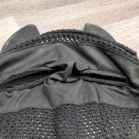 Soundproof Crochet Fly Veil Ear Bonnet 1x piping *gc, clean, hairy, faded, curled edge
