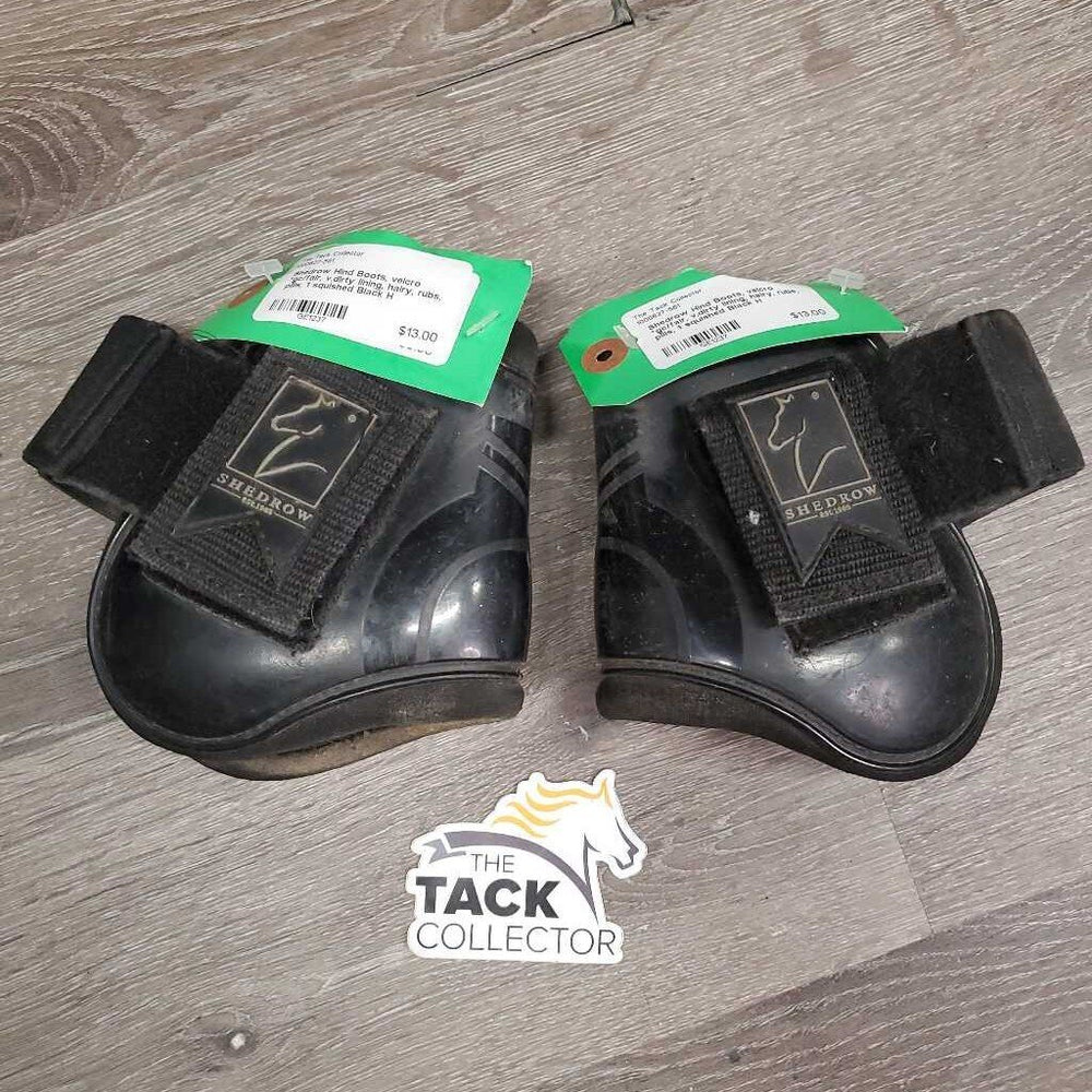 Hind Boots, velcro *gc/fair, v.dirty lining, hairy, rubs, pills, 1 squished