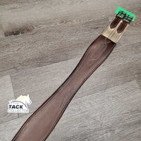 Padded Leather Hunter Girth, 2x els *gc, clean, mnr dirt?residue, rubs, creases, frayed/thin elastic edges, thin/undone stitching, stains
