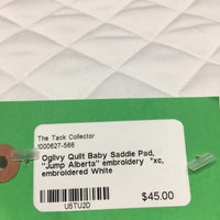 Quilt Baby Saddle Pad, "Jump Alberta" embroidery *xc, embroidered
