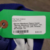 Fleece Cooler, "Spruce Meadows"Champion", tail *vgc, pilly, mnr hair, pills, threads, dirt