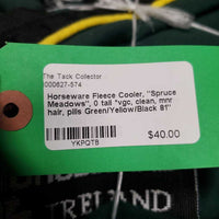 Fleece Cooler, "Spruce Meadows", 0 tail *vgc, clean, mnr hair, pills
