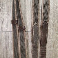 Rsd Leather Bridle, Rubber Web Reins *gc, stiff, dry, dirt, creases, tight keepers, rubs, faded spots, edge scrapes
