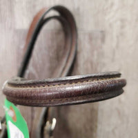 Rsd Leather Bridle, Rubber Web Reins *gc, stiff, dry, dirt, creases, tight keepers, rubs, faded spots, edge scrapes
