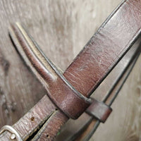 Rsd Leather Bridle, Rubber Web Reins *gc, stiff, dry, dirt, creases, tight keepers, rubs, faded spots, edge scrapes
