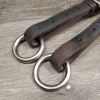 Thick Soft Leather Adjustable Running Martingale Attachment ONLY, snap *gc, clean, rubs, dents
