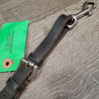 Thick Soft Leather Adjustable Running Martingale Attachment ONLY, snap *gc, clean, rubs, dents