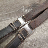 Thick Soft Leather Adjustable Running Martingale Attachment ONLY, snap *gc, clean, rubs, dents