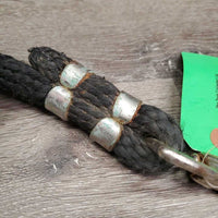 Round Nylon Lead Rope, 24" Nose Chain *gc, frays, hair, rust, snags, rubs