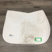 Quilt Profile Jumper Saddle Pad, piping *gc, dingy, stained, mnr hair, rubs, threads, pills
