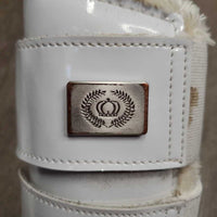 Closed Front & Hind Boots, velcro, fleece *vgc, clean, mnr stains, rubs, scratches & scrapes, hairy velcro
