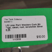 LS Low Port Western Curb Bit *vgc, clean, rust, scratches
