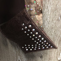 LS Western Show Shirt - Jacket, Zipper, Wide Collar & Cuffs, Bling *vgc, mnr puckers, snags, rubs & frays
