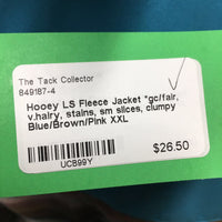 LS Fleece Jacket *gc/fair, v.hairy, stains, sm slices, clumpy
