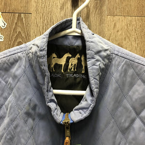 Light Quilt Vest, Zipper *gc, hair, puckers, dirt, stains