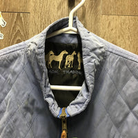 Light Quilt Vest, Zipper *gc, hair, puckers, dirt, stains

