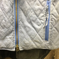 Light Quilt Vest, Zipper *gc, hair, puckers, dirt, stains
