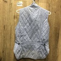 Light Quilt Vest, Zipper *gc, hair, puckers, dirt, stains
