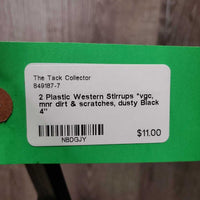 2 Plastic Western Stirrups *vgc, mnr dirt & scratches, dusty
