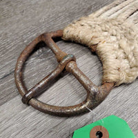 17 String Mohair Cinch *fair, v.rusted, oxidization, fraying string, rubbed, stained, dingy, hair, mnr dirt
