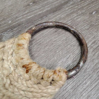17 String Mohair Cinch *fair, v.rusted, oxidization, fraying string, rubbed, stained, dingy, hair, mnr dirt
