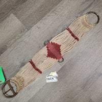 17 String Mohair Cinch *fair, v.rusted, oxidization, fraying string, rubbed, stained, dingy, hair, mnr dirt

