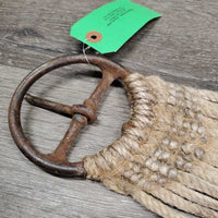 17 String Mohair Cinch *fair, v.rusted, oxidization, fraying string, rubbed, stained, dingy, hair, mnr dirt
