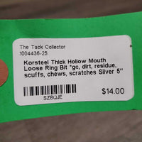 Thick Hollow Mouth Loose Ring Bit *gc, dirt, residue, scuffs, chews, scratches
