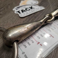 Thick Hollow Mouth Loose Ring Snaffle Bit *fair, chews, stains, residue, film, dirty, peeled/rough spots, rust
