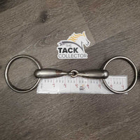 Thick Hollow Mouth Loose Ring Snaffle Bit *fair, chews, stains, residue, film, dirty, peeled/rough spots, rust
