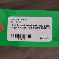 Rsd Padded Noseband *vgc, clean, edge scrapes, hole cracks
