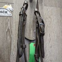 Rsd Bridle *fair, NO Noseband, dry, dirty, stiff, twists, rubs, crackles
