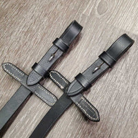 Pr Rubber Lined Reins *vgc, clean & mnr dirt, crackling back
