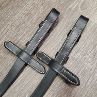 Pr Rubber Lined Reins *vgc, clean & mnr dirt, crackling back
