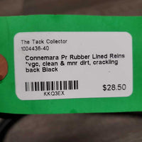 Pr Rubber Lined Reins *vgc, clean & mnr dirt, crackling back
