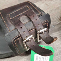Hind Leather Boots, buckles *vgc/gc, dirty, film, older, chipped neoprene, scrapes, rubs
