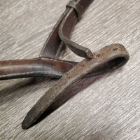 Rsd Leather Noseband *gc, dirt, Unstitched, dry, stiff, rubs, faded
