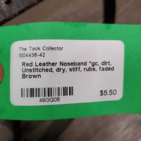 Rsd Leather Noseband *gc, dirt, Unstitched, dry, stiff, rubs, faded
