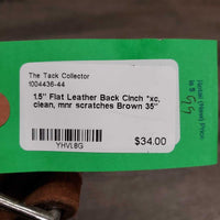 1.5" wide Flat Leather Back Cinch *xc, clean, mnr scratches
