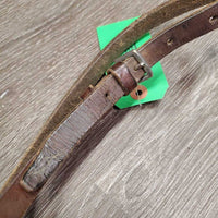 Hvy Leather Running Martingale *fair, v.stiff, v.twisted, scraped, xholes, stretched neck hole, dry
