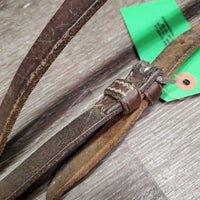Hvy Leather Running Martingale *fair, v.stiff, v.twisted, scraped, xholes, stretched neck hole, dry
